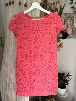 Banana Republic Pink Size 8 Swoop Coral Mini Cocktail Dress on Queenly