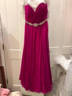 Jovani Hot Pink Size 14 Pageant Straight Dress on Queenly
