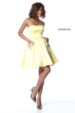 Style 51390 Sherri Hill Yellow Size 6 Homecoming 51390 Cocktail Dress on Queenly