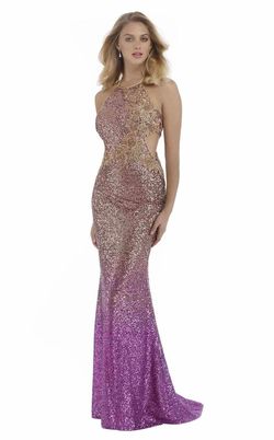 Style 16086 Morrell Maxie  Gold Size 2 Hot Pink Prom Cut Out Mermaid Dress on Queenly