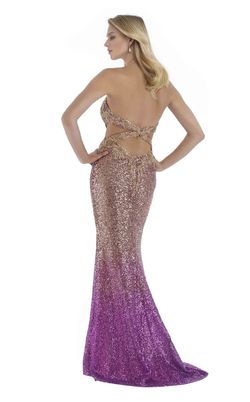 Style  16086 Morrell Maxie  Gold Size 6 Barbiecore Hot Pink Sequined Halter Mermaid Dress on Queenly