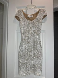 Dress the Population White Size 4 Cap Sleeve 50 Off Cocktail Dress on Queenly