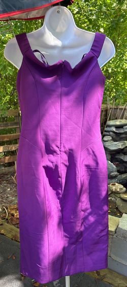 Marina Purple Size 4 Square Neck Side slit Dress on Queenly