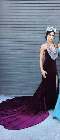 Mac Duggal Purple Size 2 Black Tie Free Shipping Train Dress on Queenly