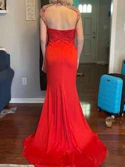 Style 2089 Johnathan Kayne Red Size 8 Backless Mermaid 50 Off A-line Dress on Queenly