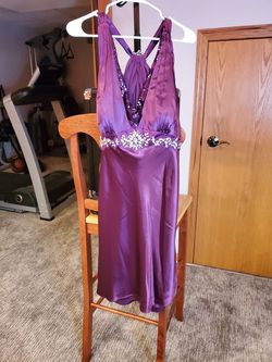 La Femme Purple Size 12 Homecoming Wedding Guest Cocktail Dress on Queenly