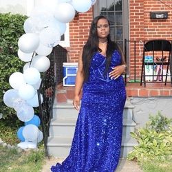 Blue Size 20 Mermaid Dress on Queenly