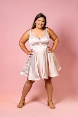 Fernando Wong Light Pink Size 16 Plus Size Nightclub Appearance Cocktail Dress on Queenly