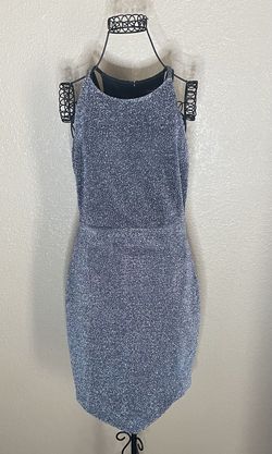 Express Silver Size 6 Pageant Cocktail Dress on Queenly