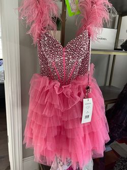 Style 55254 Sherri Hill Hot Pink Size 00 Ruffles 50 Off Floor Length Ball gown on Queenly