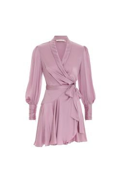 Style 1-1292984237-5 Zimmermann Purple Size 0 Sorority Rush Free Shipping High Neck Long Sleeve Cocktail Dress on Queenly