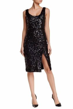 Style 1-1301277308-5 FRENCH CONNECTION Black Size 0 Straight Shiny Cocktail Dress on Queenly