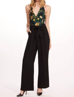 Style 1-1310151337-1901 EVA FRANCO Multicolor Size 6 Backless Floral Jumpsuit Dress on Queenly