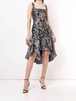 Style 1-1538291630-1901 Marchesa Multicolor Size 6 Floral High Low Cocktail Dress on Queenly