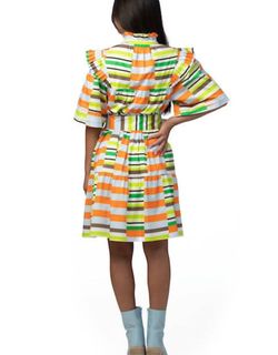 Style 1-1863436299-3855 Crosby by Mollie Burch Multicolor Size 0 Summer Pockets Tall Height Polyester Cocktail Dress on Queenly