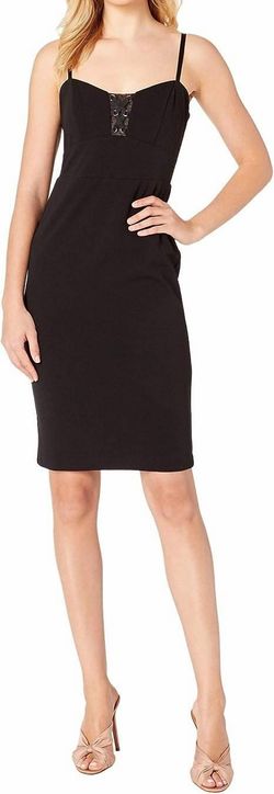 Style 1-2063088900-397 bebe Black Size 14 Straight Plus Size Cocktail Dress on Queenly