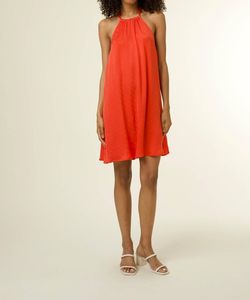 Style 1-2354934212-3014 FRNCH Orange Size 8 High Neck Cocktail Dress on Queenly