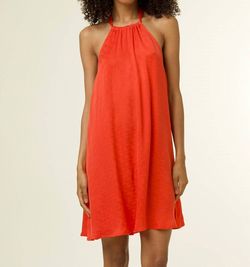 Style 1-2354934212-3014 FRNCH Orange Size 8 High Neck Cocktail Dress on Queenly