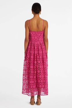 Style 1-2367721706-1498 Marie Oliver Pink Size 4 Tall Height Lace Spaghetti Strap Polyester Cocktail Dress on Queenly