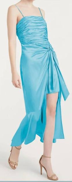 Style 1-2428444017-1901 cinq a sept Blue Size 6 Free Shipping Tall Height Cocktail Dress on Queenly