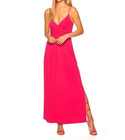 Style 1-2556385767-3471 Susana Monaco Pink Size 4 Tall Height Side slit Dress on Queenly
