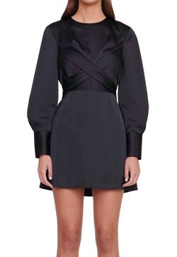 Style 1-2659409596-2696 STAUD Black Size 12 Free Shipping Polyester Mini Sorority Cocktail Dress on Queenly