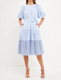 Style 1-306475349-3011 English Factory Blue Size 8 Pockets Polyester Cocktail Dress on Queenly