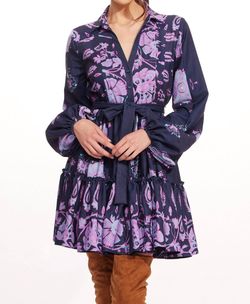 Style 1-3093677251-1498 EVA FRANCO Blue Size 4 Sleeves Polyester 50 Off Long Sleeve Cocktail Dress on Queenly