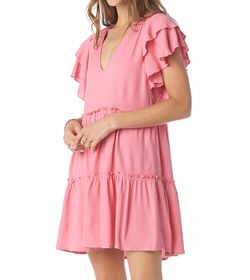 Style 1-3151961339-2901 Tart Collections Pink Size 8 V Neck Sleeves Cocktail Dress on Queenly