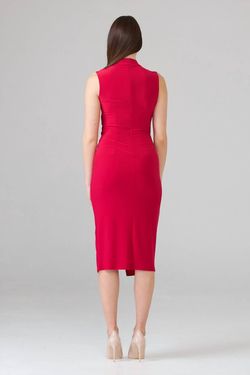 Style 1-3341818232-98 Joseph Ribkoff Pink Size 10 Spandex Free Shipping Polyester Tall Height Cocktail Dress on Queenly