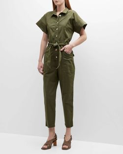 Style 1-3354593757-3236 Veronica Beard Green Size 4 High Neck Floor Length Mini Jumpsuit Dress on Queenly