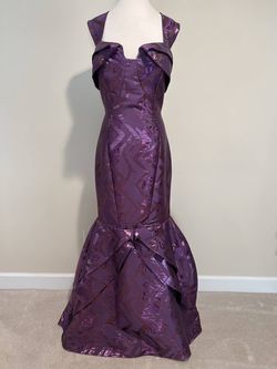 Style 1-3356953593-238 John Paul Ataker Purple Size 12 Pageant Plus Size Mermaid Dress on Queenly