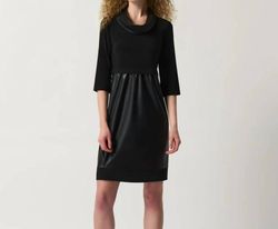 Style 1-3364692167-238 Joseph Ribkoff Black Size 12 Pockets Fitted Plus Size Cocktail Dress on Queenly