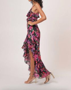 Style 1-3440701134-3903 line and dot Multicolor Size 0 Ruffles Print Spandex Cocktail Dress on Queenly