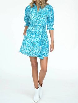 Style 1-3545233155-3011 Olivia James the Label Blue Size 8 Turquoise Tall Height Free Shipping Mini Cocktail Dress on Queenly