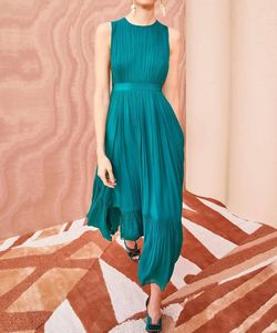 Style 1-3802846919-1498 Ulla Johnson Green Size 4 Free Shipping Tulle Tall Height Cocktail Dress on Queenly