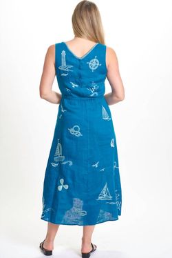 Style 1-3879077527-3236 Johnny Was Blue Size 4 Embroidery Cocktail Dress on Queenly