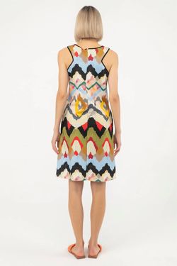Style 1-3881873277-3011 ISLE by Melis Kozan Multicolor Size 8 Sorority Rush Halter Spandex Cocktail Dress on Queenly