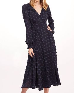 Style 1-4003239639-1498 EVA FRANCO Blue Size 4 Free Shipping Long Sleeve Military Straight Dress on Queenly