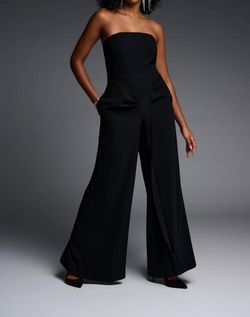 Style 1-4226479381-1498 Joseph Ribkoff Black Size 4 Fitted Floor Length Jumpsuit Dress on Queenly