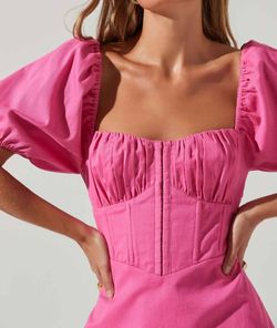 Style 1-478608927-2901 ASTR Hot Pink Size 8 Sorority Sleeves Cocktail Dress on Queenly