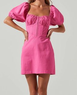 Style 1-478608927-3236 ASTR Hot Pink Size 4 Corset Summer Cocktail Dress on Queenly
