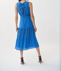 Style 1-555821751-98 Joseph Ribkoff Blue Size 10 Tall Height Free Shipping Cocktail Dress on Queenly