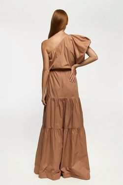 Style 1-906364503-2696 S/W/F Brown Size 12 Black Tie Free Shipping Tall Height Straight Dress on Queenly