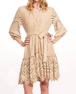 Style 1-982865834-2168 EVA FRANCO Nude Size 8 Tall Height Free Shipping Sleeves Cocktail Dress on Queenly