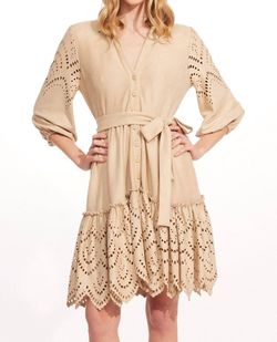Style 1-982865834-238 EVA FRANCO Nude Size 12 Spandex Tall Height Free Shipping Sleeves Cocktail Dress on Queenly