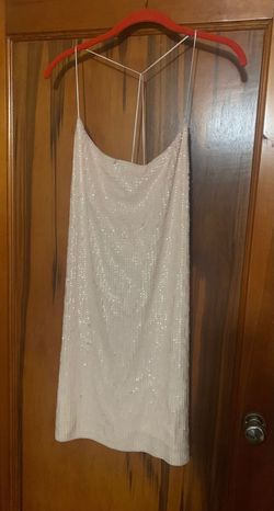Express Nude Size 8 Plunge Pageant Cocktail Dress on Queenly