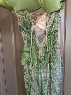 CUSTOM made- one of a kind Green Size 0 Fun Fashion Medium Height Custom Jumpsuit Dress on Queenly