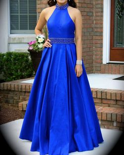Alyce Paris Blue Size 4 Medium Height Prom A-line Dress on Queenly