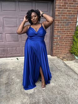 Blue Size 20 A-line Dress on Queenly